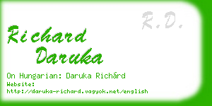 richard daruka business card